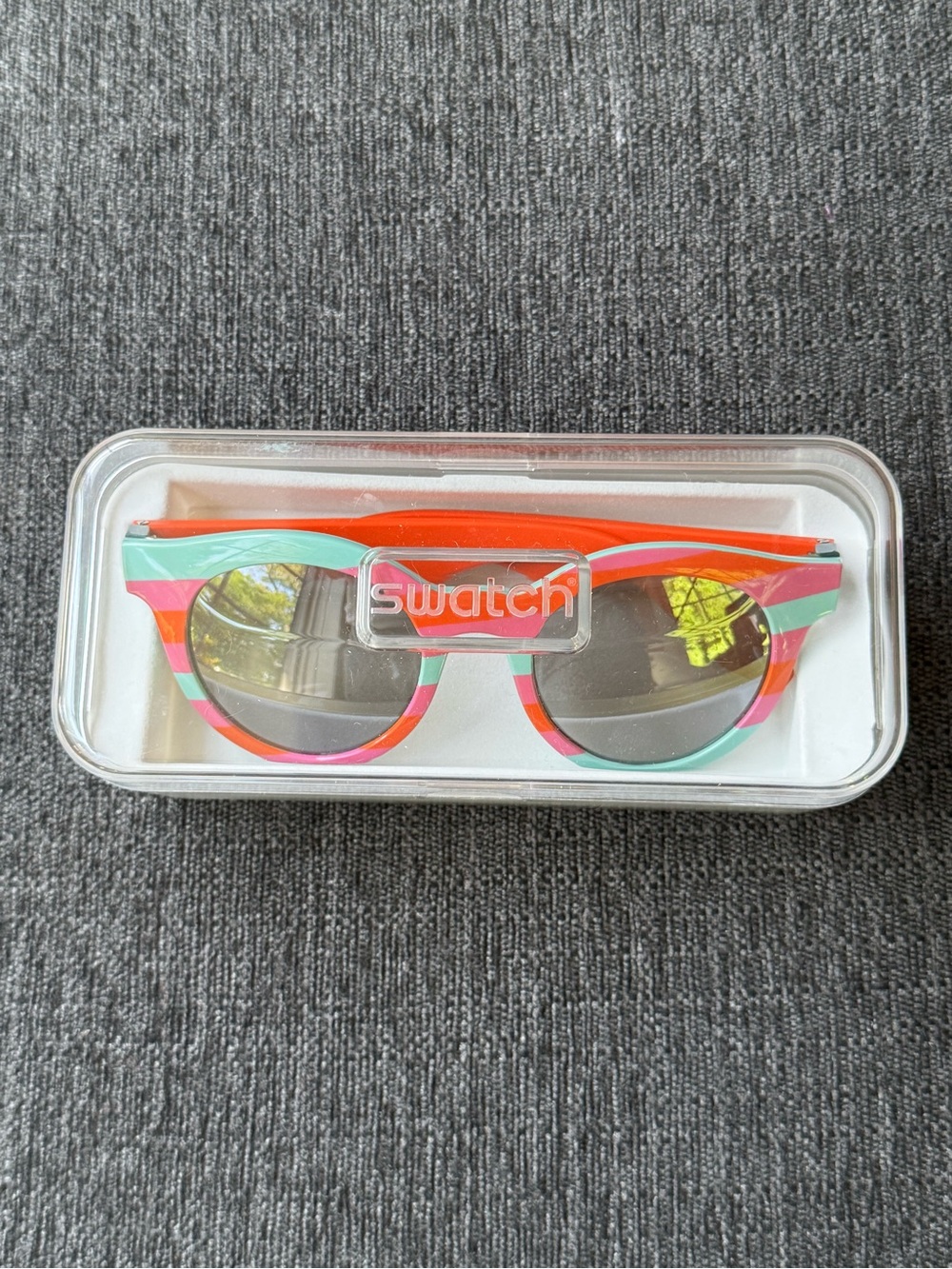 Swatch Striped Pink & Mint Sunglasses - Picture 3 of 5